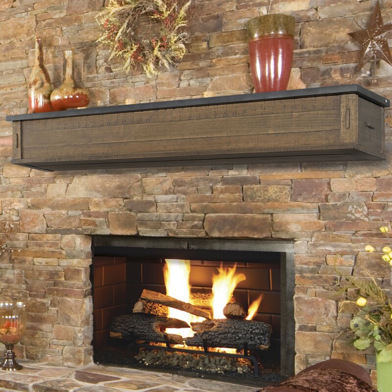 Pearl Mantels Austin 2 Drawer Storage Fireplace Mantel Shelf & Reviews